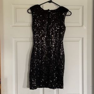 Black sequins dress